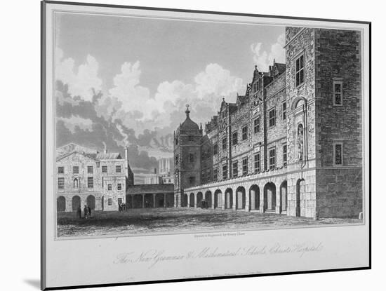 View of the New Grammar and Mathematical Schools, Christ's Hospital, City of London, 1833-Henry Shaw-Mounted Giclee Print