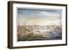 View of the New London Bridge from the West, with Boats and Barges on the Thames, 1831-G Yates-Framed Giclee Print