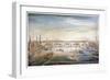 View of the New London Bridge from the West, with Boats and Barges on the Thames, 1831-G Yates-Framed Giclee Print