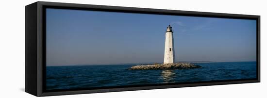 View of the New Point Comfort Lighthouse, Mathews County, Virginia, USA-null-Framed Stretched Canvas