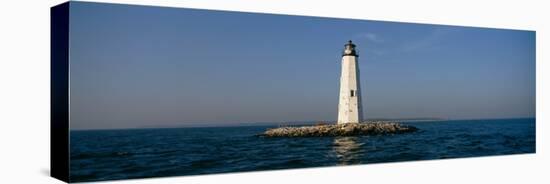 View of the New Point Comfort Lighthouse, Mathews County, Virginia, USA-null-Stretched Canvas