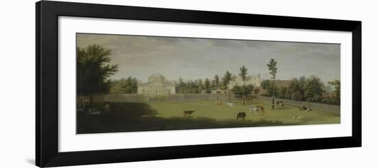 View of the New Villa, Old House and Stables from across Burlington Lane, Chiswick Villa-Pieter Andreas Rysbrack-Framed Giclee Print