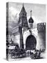 View of the Nikolskaya Tower and Armory in Moscow, Ca 1860-null-Stretched Canvas