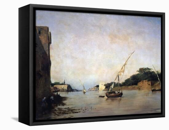 View of the Nile, 19th Century-Eugene Fromentin-Framed Stretched Canvas