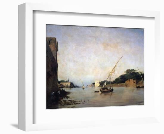 View of the Nile, 19th Century-Eugene Fromentin-Framed Giclee Print