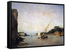 View of the Nile, 19th Century-Eugene Fromentin-Framed Stretched Canvas