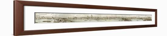 View of the North Bank of the Thames II-T M Baynes-Framed Premium Giclee Print