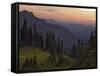 View of the North Cascade Mountains, Tatoosh Wilderness, Washington State, USA-Janis Miglavs-Framed Stretched Canvas