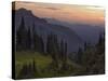 View of the North Cascade Mountains, Tatoosh Wilderness, Washington State, USA-Janis Miglavs-Stretched Canvas