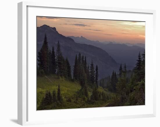 View of the North Cascade Mountains, Tatoosh Wilderness, Washington State, USA-Janis Miglavs-Framed Photographic Print