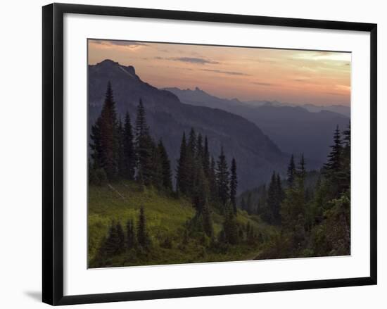 View of the North Cascade Mountains, Tatoosh Wilderness, Washington State, USA-Janis Miglavs-Framed Photographic Print