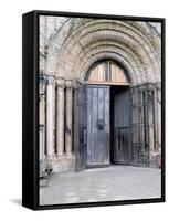 View of the North Door of Durham Cathedral-null-Framed Stretched Canvas