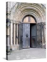 View of the North Door of Durham Cathedral-null-Stretched Canvas