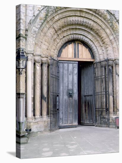 View of the North Door of Durham Cathedral-null-Stretched Canvas