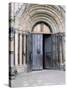 View of the North Door of Durham Cathedral-null-Stretched Canvas