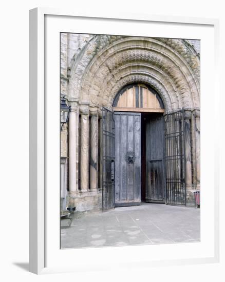 View of the North Door of Durham Cathedral-null-Framed Photographic Print