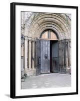 View of the North Door of Durham Cathedral-null-Framed Photographic Print