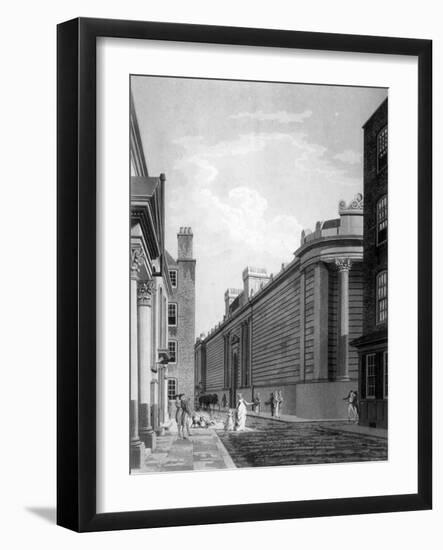 View of the North Front of the Bank of England, City of London, 1797-Thomas Malton II-Framed Giclee Print
