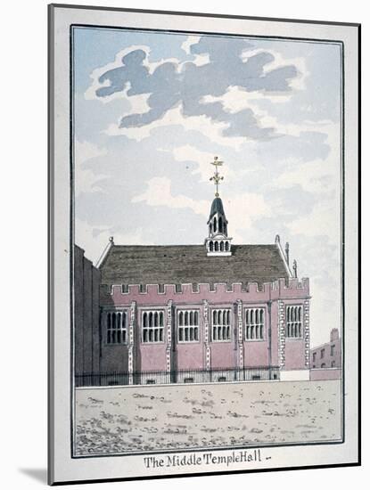 View of the North Side of Middle Temple Hall, London, C1800-null-Mounted Giclee Print