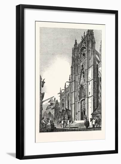 View of the North Side of the Church of St. Maclou-null-Framed Giclee Print