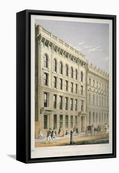 View of the Ocean Insurance Company's Offices, Old Broad Street, City of London, 1864-Robert Dudley-Framed Stretched Canvas