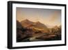 View of the Oglio River and the Mountains of Bergamo and Brescia Region-Marco Gozzi-Framed Giclee Print