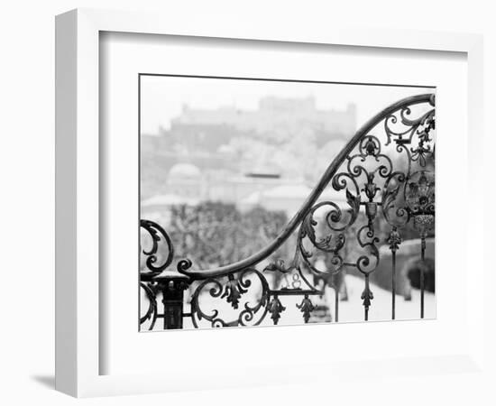 View of the Old City & Castle, Austria-Walter Bibikow-Framed Photographic Print