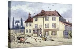 View of the Old Pied Bull Inn, Islington, London, C1840-Frederick Napoleon Shepherd-Stretched Canvas