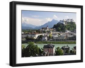 View of the Old Town and Fortress Hohensalzburg, Seen From Kapuzinerberg, Salzburg, Austria, Europe-Jochen Schlenker-Framed Premium Photographic Print