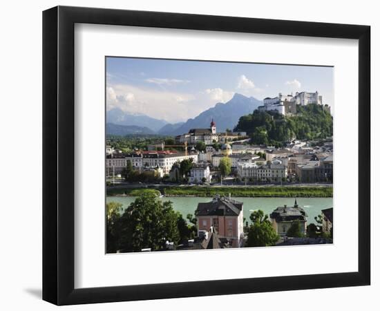 View of the Old Town and Fortress Hohensalzburg, Seen From Kapuzinerberg, Salzburg, Austria, Europe-Jochen Schlenker-Framed Photographic Print