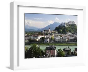 View of the Old Town and Fortress Hohensalzburg, Seen From Kapuzinerberg, Salzburg, Austria, Europe-Jochen Schlenker-Framed Photographic Print