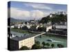 View of the Old Town and Fortress Hohensalzburg, Seen From Kapuzinerberg, Salzburg, Austria, Europe-Jochen Schlenker-Stretched Canvas