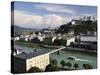 View of the Old Town and Fortress Hohensalzburg, Seen From Kapuzinerberg, Salzburg, Austria, Europe-Jochen Schlenker-Stretched Canvas