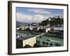 View of the Old Town and Fortress Hohensalzburg, Seen From Kapuzinerberg, Salzburg, Austria, Europe-Jochen Schlenker-Framed Photographic Print