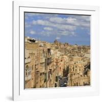 View of the Old Town and Victoria Gate from the Upper Barraca Gardens, Valletta, Malta, Europe-Eleanor Scriven-Framed Photographic Print