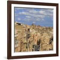 View of the Old Town and Victoria Gate from the Upper Barraca Gardens, Valletta, Malta, Europe-Eleanor Scriven-Framed Photographic Print