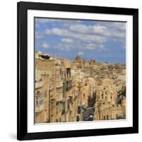 View of the Old Town and Victoria Gate from the Upper Barraca Gardens, Valletta, Malta, Europe-Eleanor Scriven-Framed Photographic Print