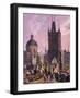 View of the Old Town Bridge Tower from Charles Bridge, 1847-Vincenc Morstadt-Framed Giclee Print