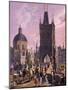 View of the Old Town Bridge Tower from Charles Bridge, 1847-Vincenc Morstadt-Mounted Giclee Print