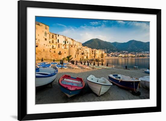 View of the Old Town. Cefalu, Sicily-James Lange-Framed Photographic Print