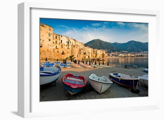 View of the Old Town. Cefalu, Sicily-James Lange-Framed Photographic Print