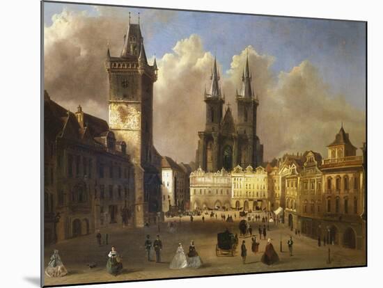 View of the Old Town of Prague with the Church of Our Lady before Tyn-Ferdinand Lepick-Mounted Giclee Print