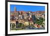 View of the Old Town of Ventimiglia, Province of Imperia, Liguria, Italy-null-Framed Premium Giclee Print