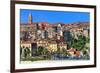 View of the Old Town of Ventimiglia, Province of Imperia, Liguria, Italy-null-Framed Premium Giclee Print