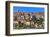 View of the Old Town of Ventimiglia, Province of Imperia, Liguria, Italy-null-Framed Art Print