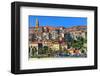 View of the Old Town of Ventimiglia, Province of Imperia, Liguria, Italy-null-Framed Art Print