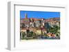 View of the Old Town of Ventimiglia, Province of Imperia, Liguria, Italy-null-Framed Art Print