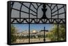 View of the Old Town with the Dome of the Rock from the Catholic Franciscan Church of Dominus Flevi-Massimo Borchi-Framed Stretched Canvas