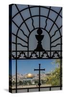 View of the Old Town with the Dome of the Rock from the Catholic Franciscan Church of Dominus Flevi-Massimo Borchi-Stretched Canvas