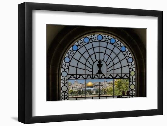 View of the Old Town with the Dome of the Rock from the Catholic Franciscan Church of Dominus Flevi-Massimo Borchi-Framed Photographic Print